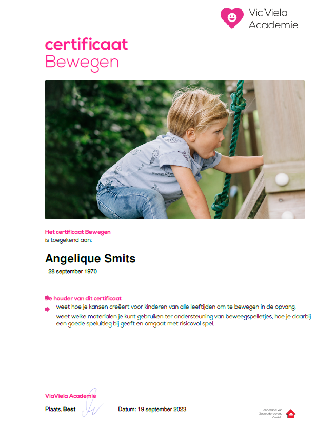 Certificaat bewegen